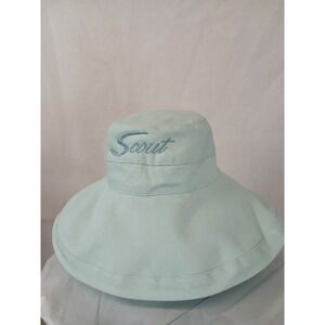 Scala Collezione Mint Green‎ Scout Embroidered UPF 50+ Cotton Wide Brim Sun Hat